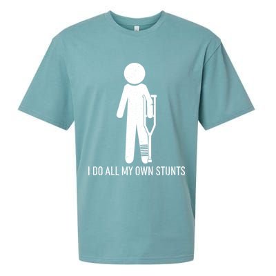 Funny I Do All Of My Own Stunts Sueded Cloud Jersey T-Shirt