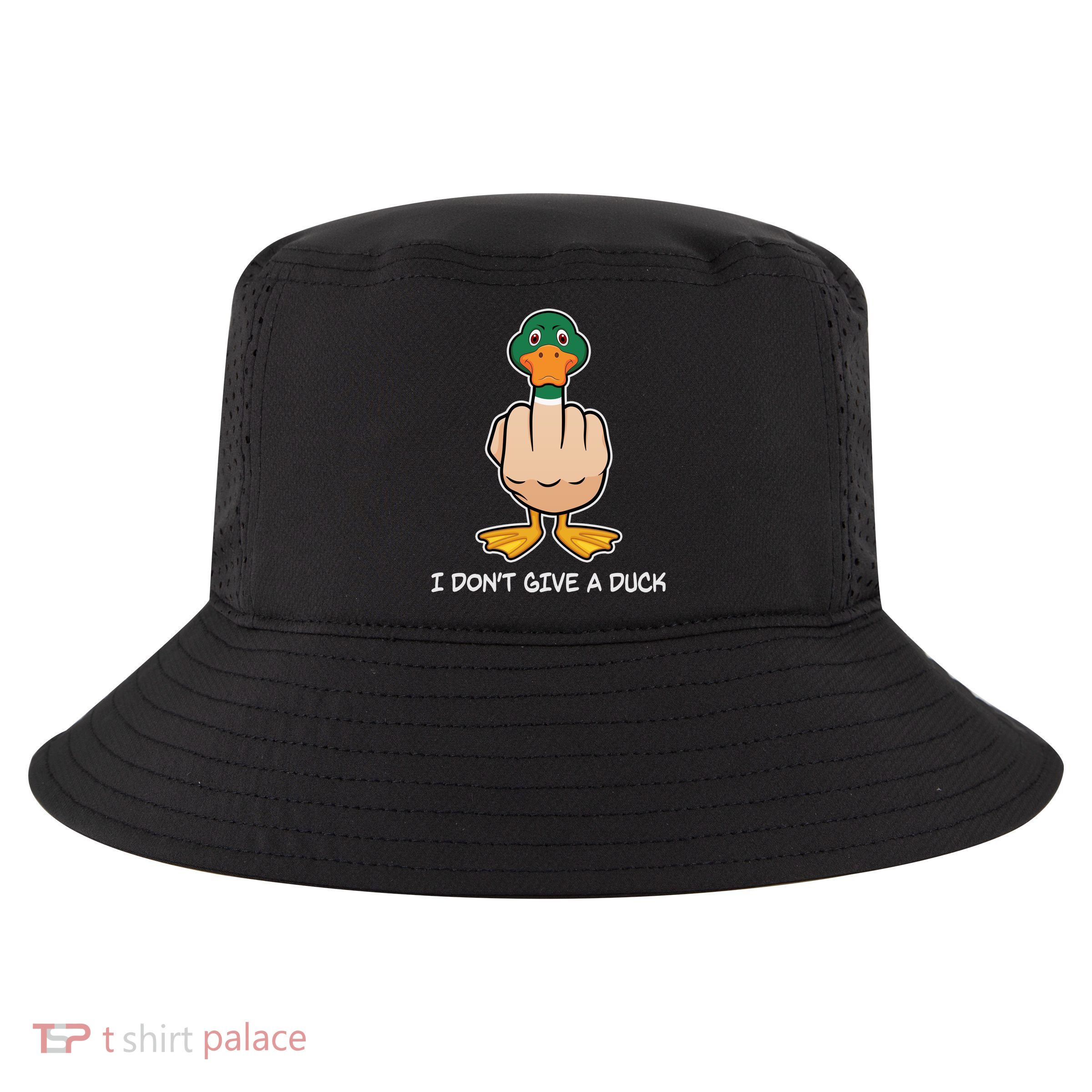 Funny I Don't Give A Duck Cool Comfort Performance Bucket Hat