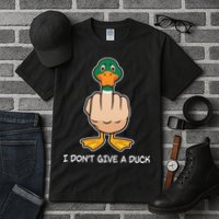 Funny I Don't Give A Duck Tall T-Shirt