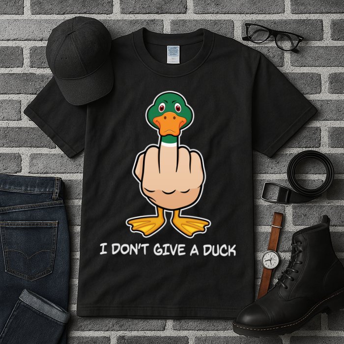Funny I Don't Give A Duck Tall T-Shirt