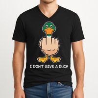 Funny I Don't Give A Duck V-Neck T-Shirt