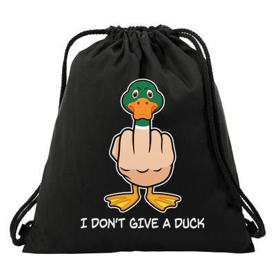 Funny I Don't Give A Duck Drawstring Bag