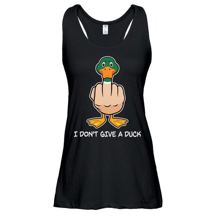 Funny I Don't Give A Duck Ladies Essential Flowy Tank