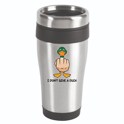 Funny I Don't Give A Duck 16oz Travel Tumbler