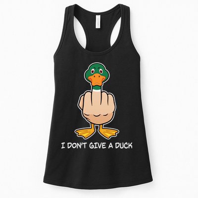 Funny I Don't Give A Duck Womens Tank Top