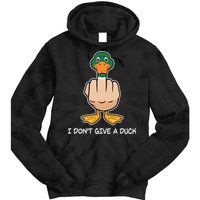 Funny I Don't Give A Duck Tie Dye Hoodie