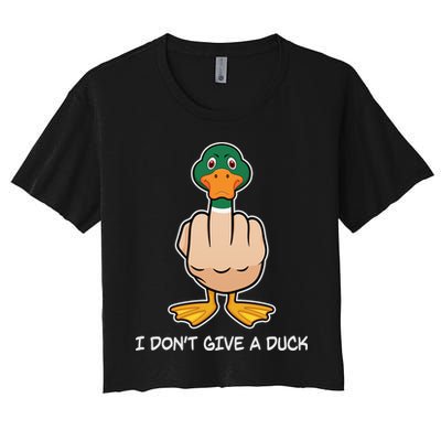 Funny I Don't Give A Duck Crop Top