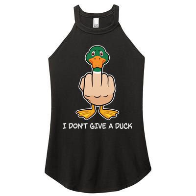 Funny I Don't Give A Duck Women's Perfect Tri Rocker Tank