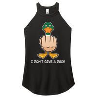 Funny I Don't Give A Duck Women's Perfect Tri Rocker Tank