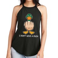Funny I Don't Give A Duck Women's Perfect Tri Rocker Tank