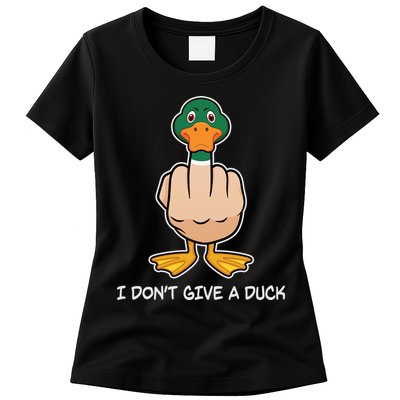 Funny I Don't Give A Duck Womens T-Shirt