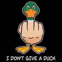 Funny I Don't Give A Duck Wool Snapback Cap