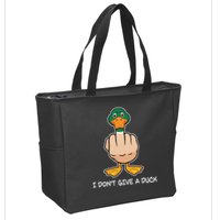 Funny I Don't Give A Duck Zip Tote Bag
