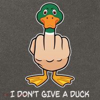 Funny I Don't Give A Duck Cotton Canvas Backpack