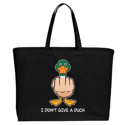 Funny I Don't Give A Duck Cotton Canvas Jumbo Tote