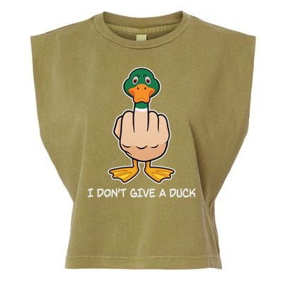Funny I Don't Give A Duck Garment-Dyed Women's Muscle Tee