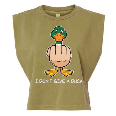 Funny I Don't Give A Duck Garment-Dyed Women's Muscle Tee