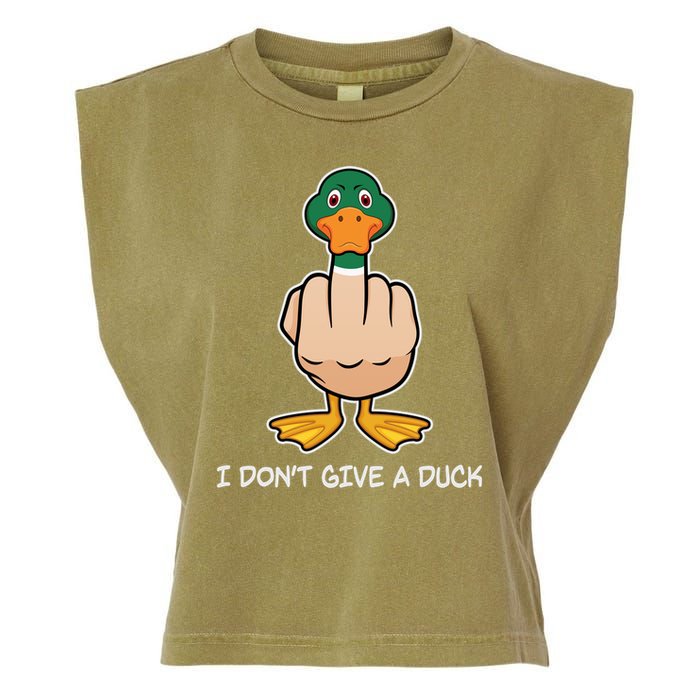 Funny I Don't Give A Duck Garment-Dyed Women's Muscle Tee
