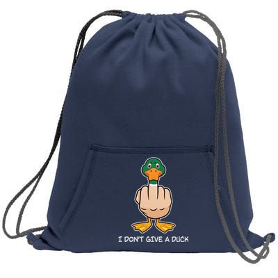 Funny I Don't Give A Duck Sweatshirt Cinch Pack Bag