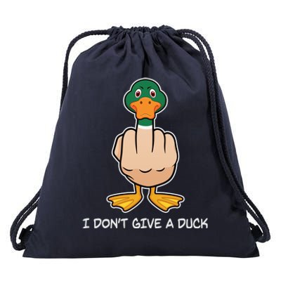 Funny I Don't Give A Duck Drawstring Bag