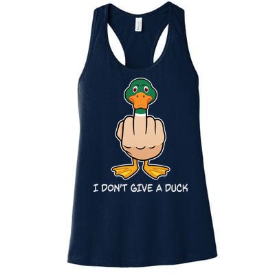 Funny I Don't Give A Duck Women's Racerback Tank