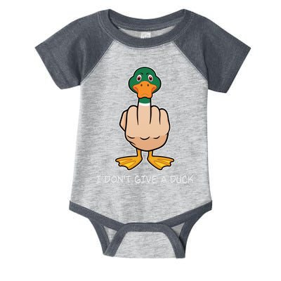 Funny I Don't Give A Duck Infant Baby Jersey Bodysuit