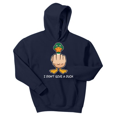 Funny I Don't Give A Duck Kids Hoodie