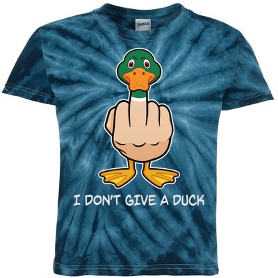 Funny I Don't Give A Duck Kids Tie-Dye T-Shirt