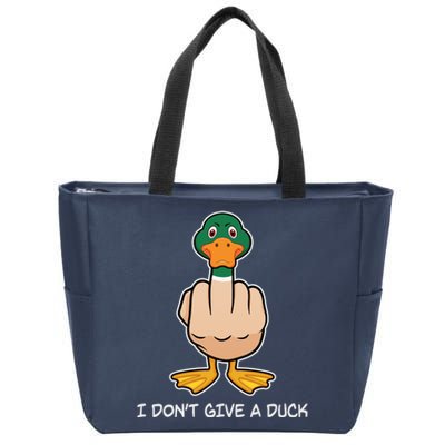 Funny I Don't Give A Duck Zip Tote Bag