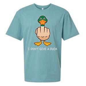 Funny I Don't Give A Duck Sueded Cloud Jersey T-Shirt