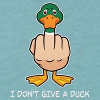 Funny I Don't Give A Duck Sueded Cloud Jersey T-Shirt