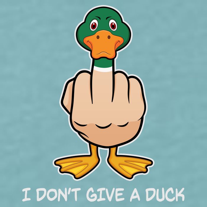 Funny I Don't Give A Duck Sueded Cloud Jersey T-Shirt
