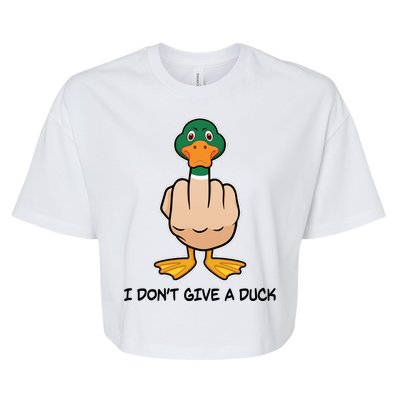 Funny I Don't Give A Duck Bella+Canvas Jersey Crop Tee