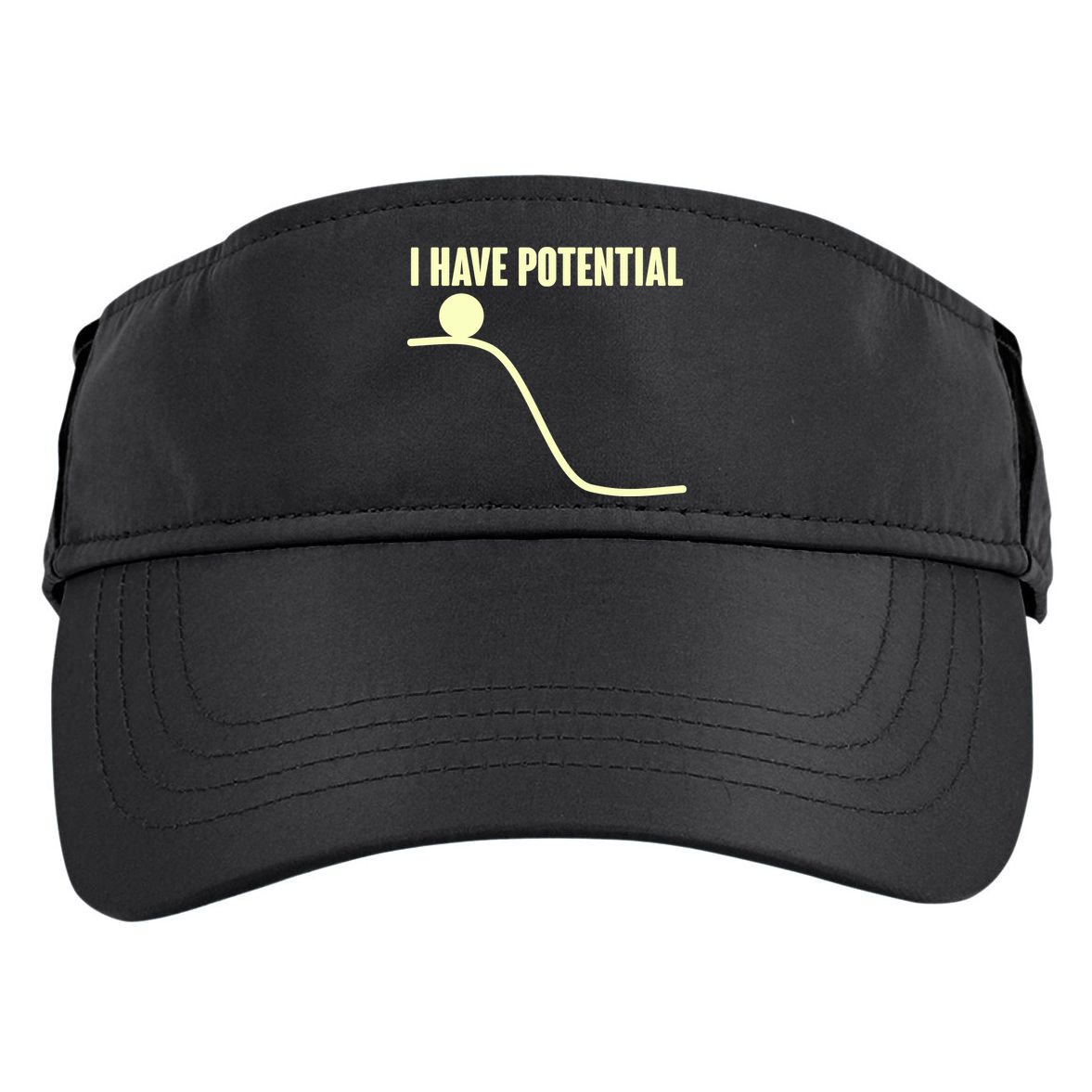 Funny I Have Potential Science  Adult Drive Performance Visor