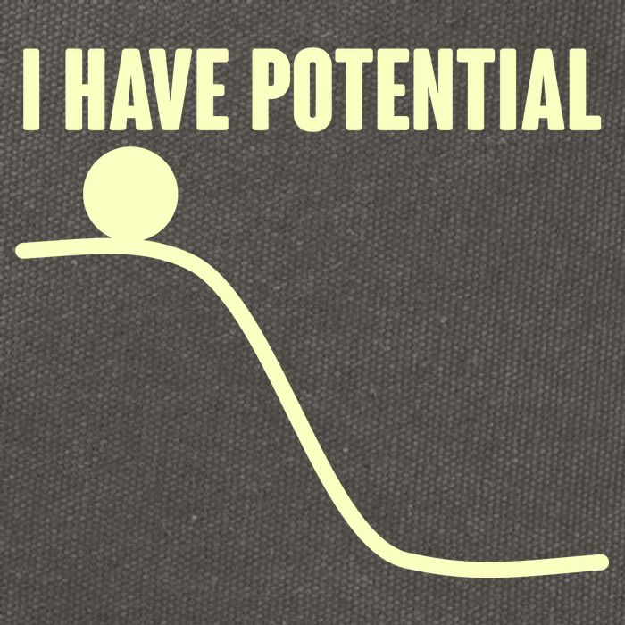 Funny I Have Potential Science  Cotton Canvas Backpack