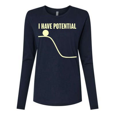 Funny I Have Potential Science  Womens Cotton Relaxed Long Sleeve T-Shirt