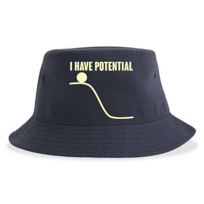 Funny I Have Potential Science  Sustainable Bucket Hat