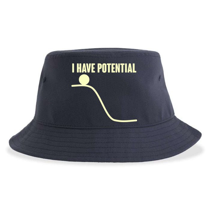 Funny I Have Potential Science  Sustainable Bucket Hat