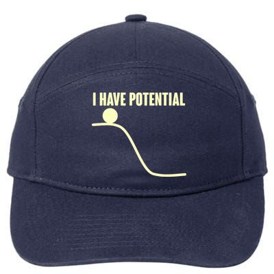 Funny I Have Potential Science  7-Panel Snapback Hat