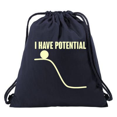 Funny I Have Potential Science  Drawstring Bag