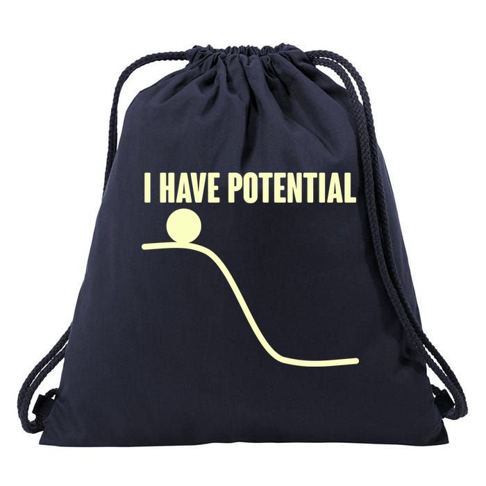 Funny I Have Potential Science  Drawstring Bag