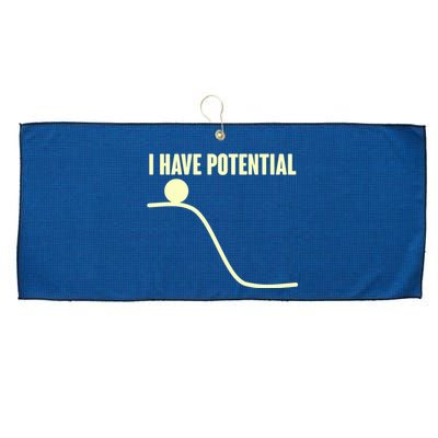 Funny I Have Potential Science  Large Microfiber Waffle Golf Towel