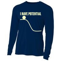 Funny I Have Potential Science  Cooling Performance Long Sleeve Crew