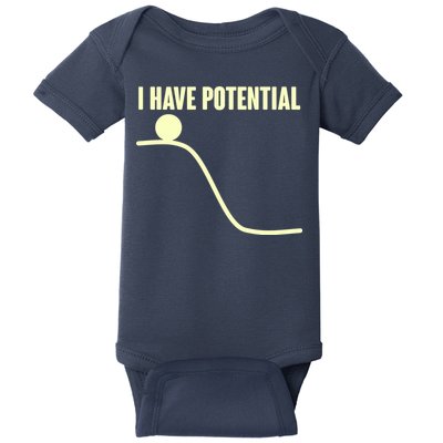 Funny I Have Potential Science  Baby Bodysuit