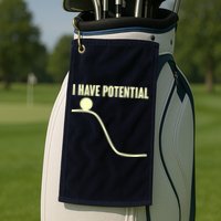 Funny I Have Potential Science  Golf Towel