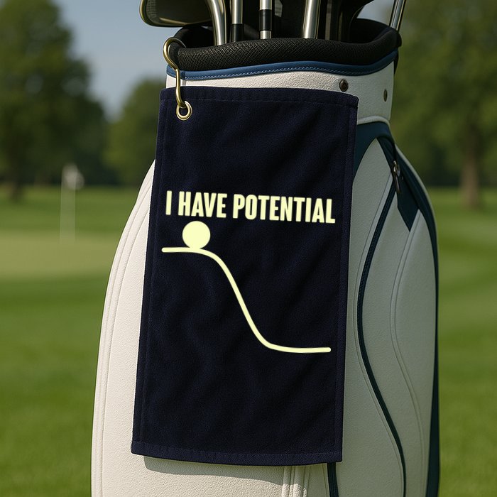 Funny I Have Potential Science  Golf Towel