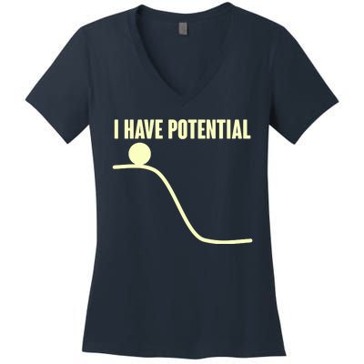 Funny I Have Potential Science  Women's V-Neck T-Shirt