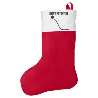 Funny I Have Potential Science  Felt Holiday Christmas Stocking