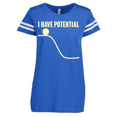 Funny I Have Potential Science  Enza Ladies Jersey Football T-Shirt