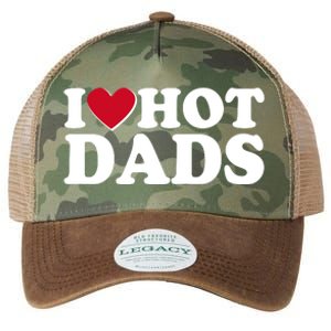 Funny I Heart Love Hot Dads Legacy Tie Dye Trucker Hat